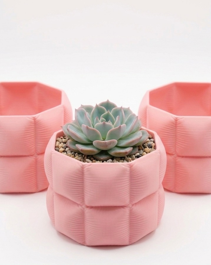 Stylový Osmihranný Květináč – Puffy Planter