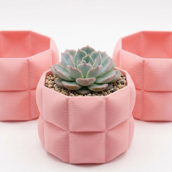 Stylový Osmihranný Květináč – Puffy Planter