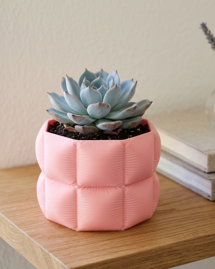 Stylový Osmihranný Květináč – Puffy Planter