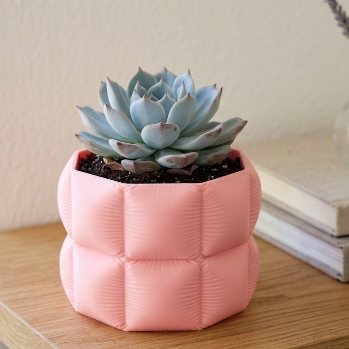 Stylový Osmihranný Květináč – Puffy Planter