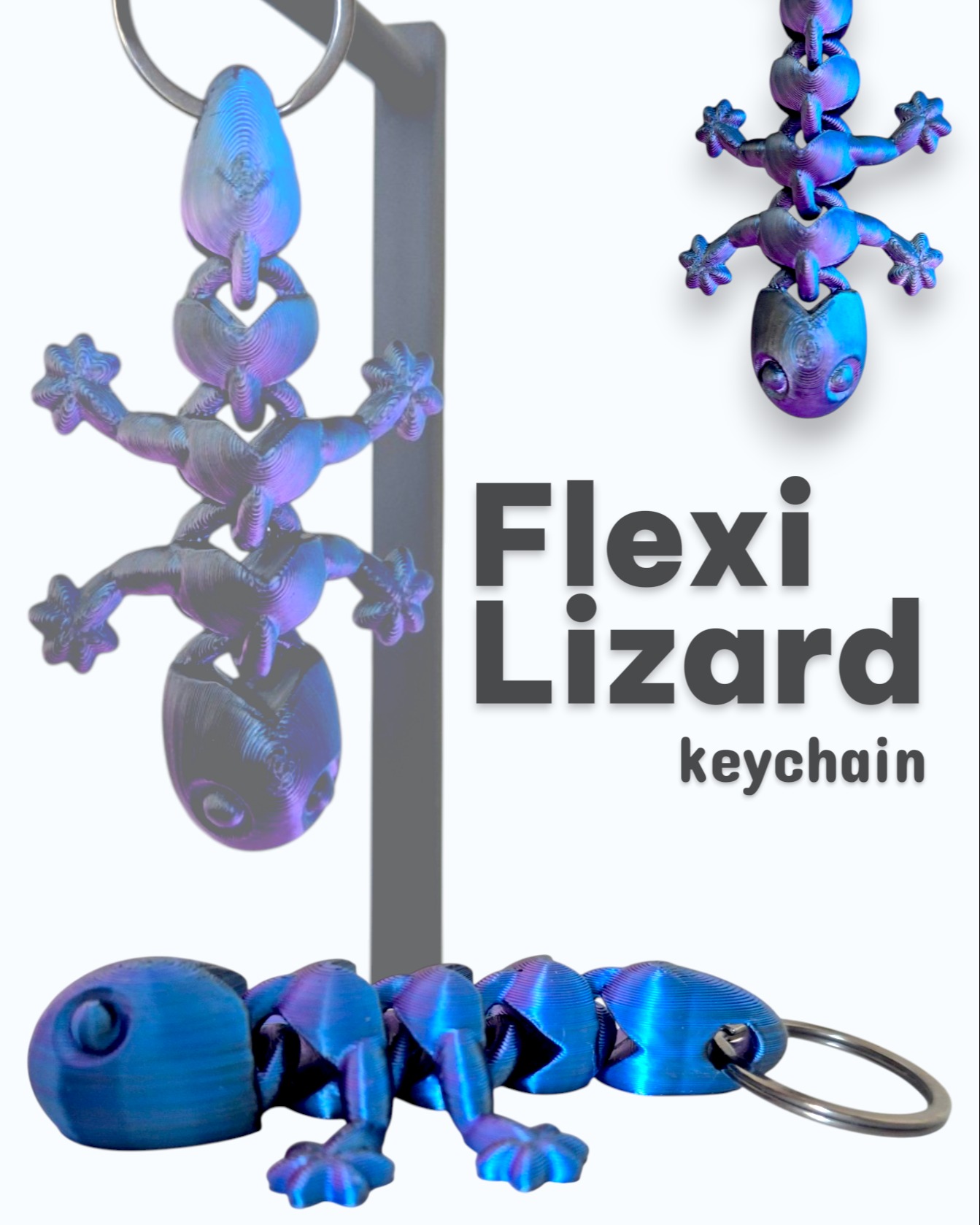 Flexi Lizard Keychain