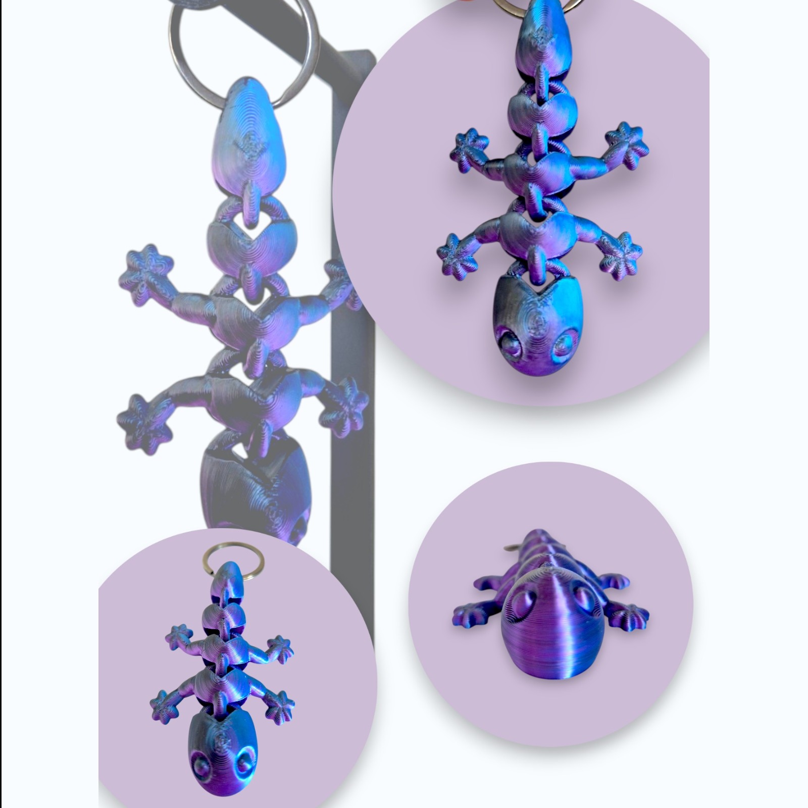 Flexi Lizard Keychain