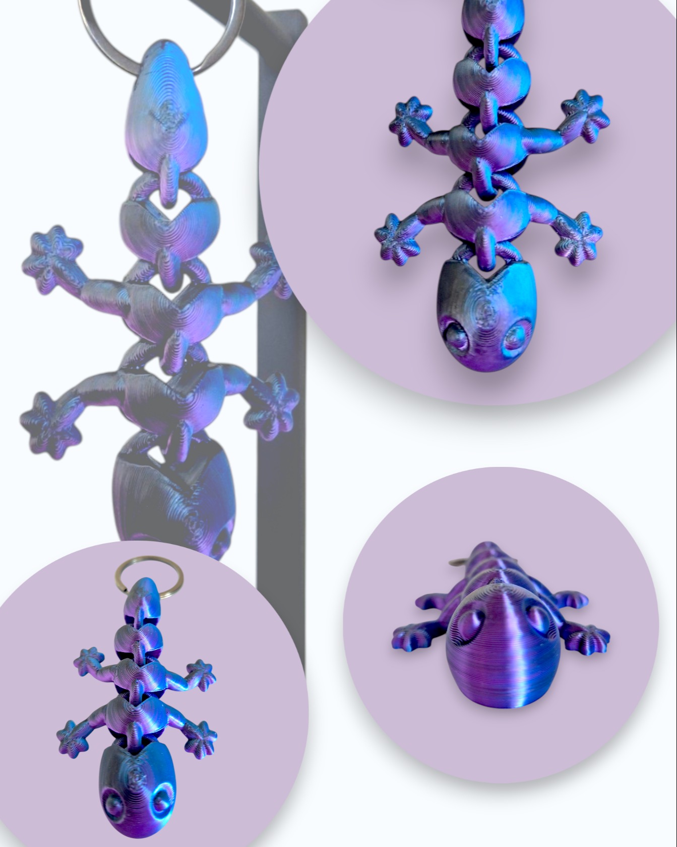 Flexi Lizard Keychain