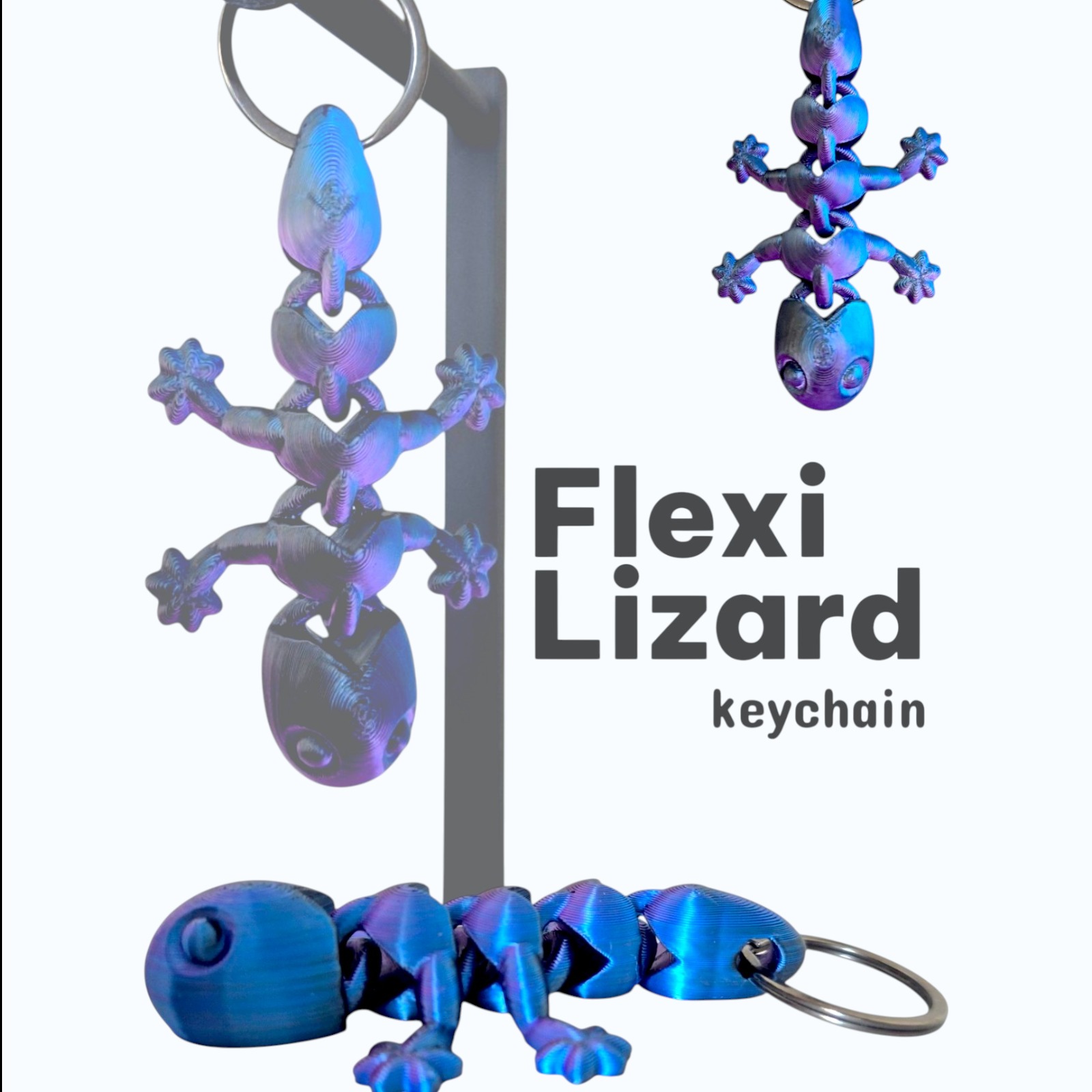 Flexi Lizard Keychain