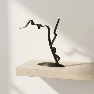 Abstraktní dekorace „Polibek“ – Lineární 3D design