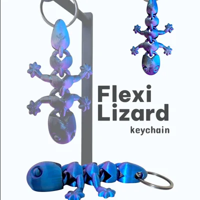 Flexi Lizard Keychain